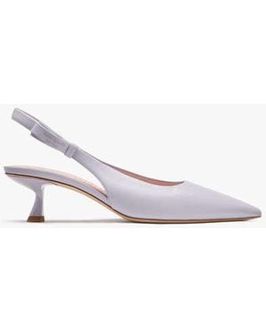 Kate Spade Riley Slingback Smooth Leather Kitten Heel - Black