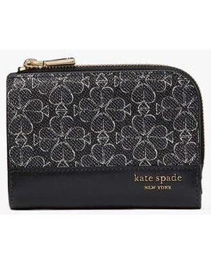 Kate Spade Flower Small Compact Wallet - Black