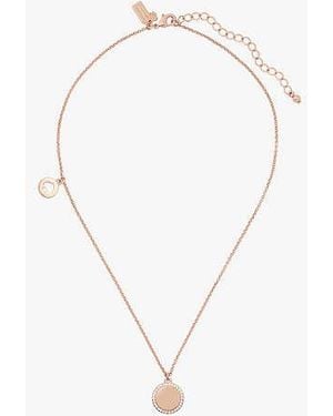 Kate Spade Spot The Spade Pave Charm Pendant Necklace - Black