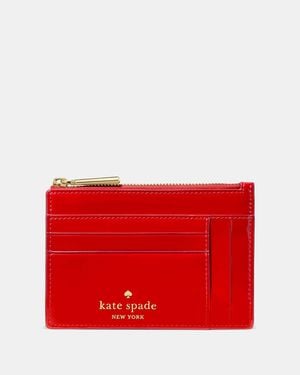 Kate Spade Outlet Patent Large Slim Card Holder - Red