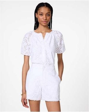 Kate Spade Floral Eyelet Blouse - Black