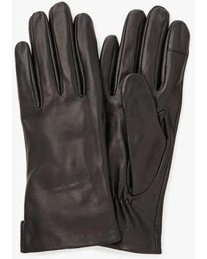 Kate Spade Logo Leather Gloves - Black
