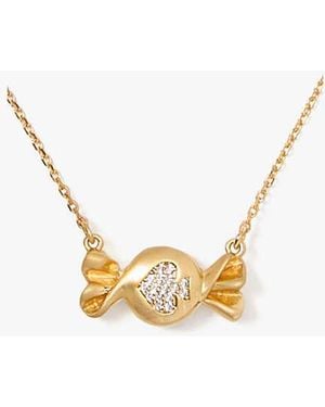 Kate Spade Treat Yourself Candy Pendant Necklace - Black