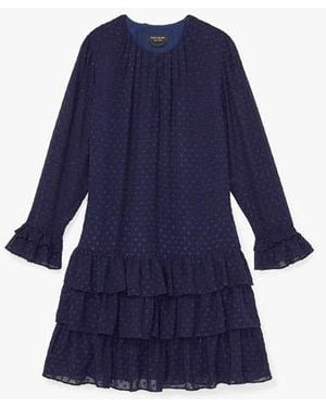 Kate Spade Breezy Dot Flounce Dress - Blue