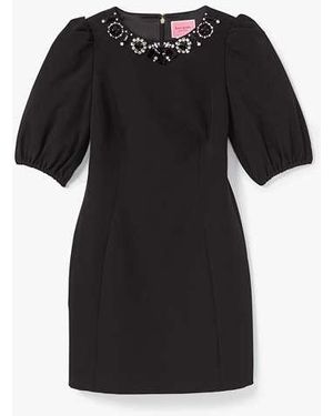 Kate Spade Bow-Embellished Mini Dress in Red | Lyst