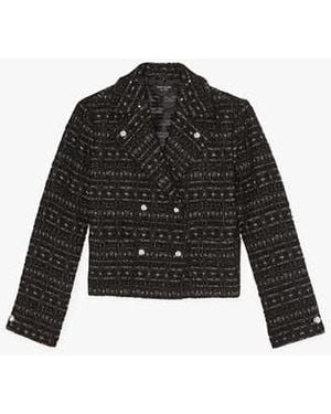 Kate Spade Galaxy Tweed Moto Jacket - Black