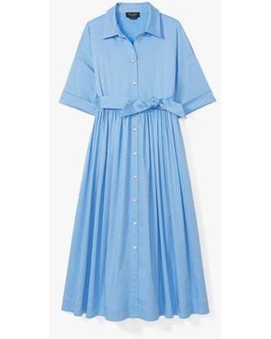 Kate Spade Poplin Midi Montauk Dress - Blue