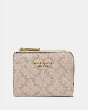 Kate Spade Flower Small L-Zip Wallet - Black