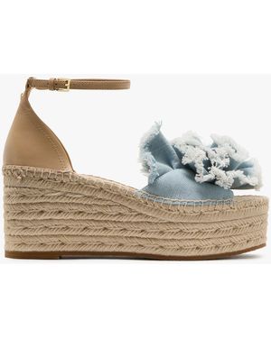 Kate Spade Outlet Flourish Espadrille Wedge Sandals - Blue
