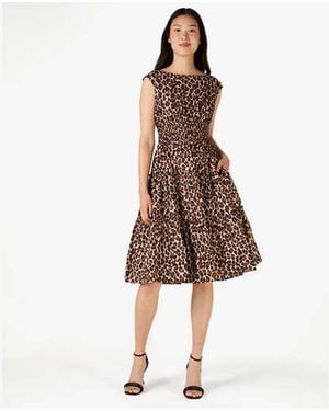Kate Spade Spotted Leopard Blaire Midi Dress - Black