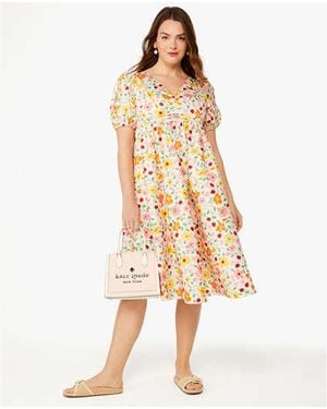 Kate Spade Strawberry Garden Midi Dress - Black