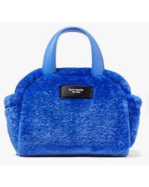 Kate Spade Apres Chic Faux Shearling Satchel - Blue