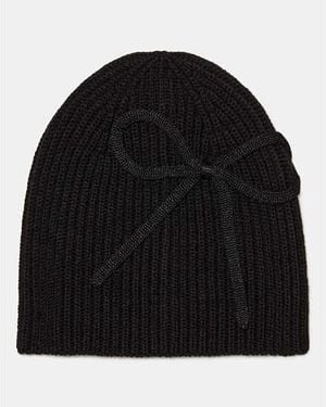 Kate Spade Bow Applique Beanie - Black