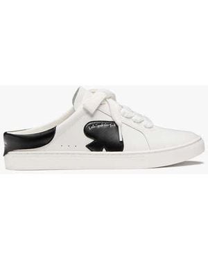 Kate Spade Charli Smooth Leather Mule Sneaker, Optic - Black
