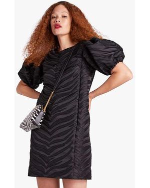 Kate Spade Bold Zebra Jacquard Dress - Black