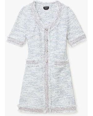 Kate Spade Tweed Sweater Dress - White
