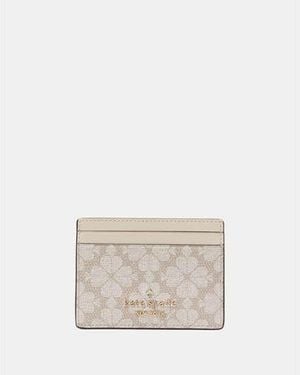 Kate Spade Flower Small Slim Card Holder, Dark - White