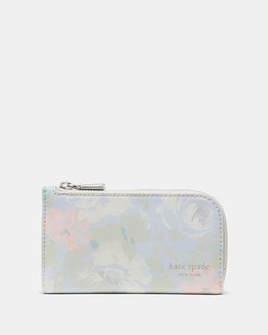 Kate Spade Outlet Devin Hidden Garden Small Bifold Wallet - White