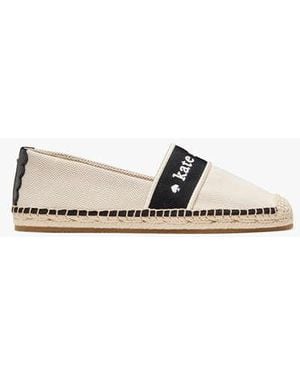 Kate Spade Piper Webbing Espadrille Flat - Black