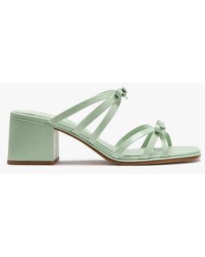 Kate Spade Carolina Patent Block Heel Sandals - White