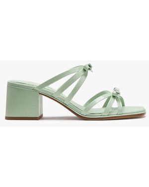 Kate Spade Carolina Patent Block Heel Sandals - White