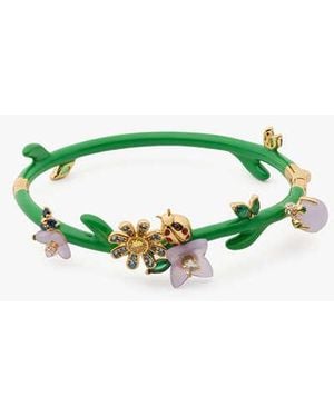 Kate Spade Garden Friends Hinged Bangle - Green