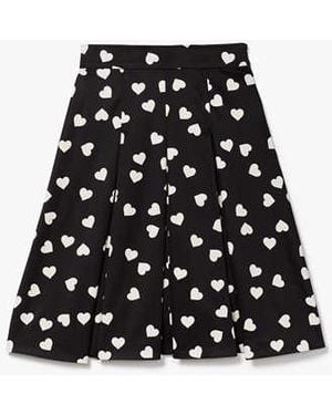 Kate Spade Scattered Hearts Midi Skirt - Black