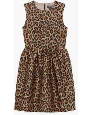 Kate Spade Classic Leopard Brocade Dress - Black