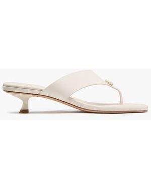 Kate Spade Flower Kitten Heel Sandals - Black