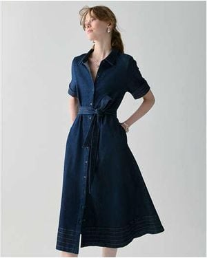 Kate Spade Denim Trapunto Midi Shirtdress - Black