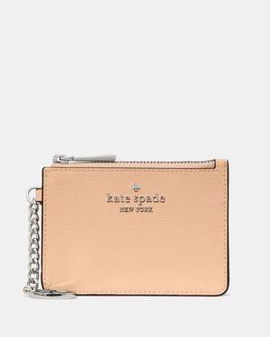 Kate Spade Outlet Key Ring Card Holder - Natural