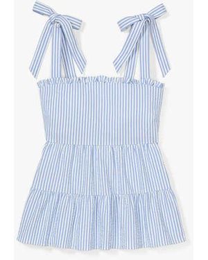 Kate Spade Seersucker Tiered Top - Black