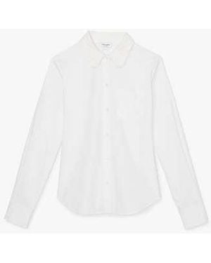 Kate Spade Daisy Lace Collar Button Up Shirt - Black
