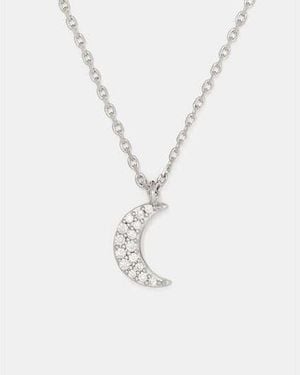 Kate Spade You'Re A Gem Pave Moon Pendant - Black
