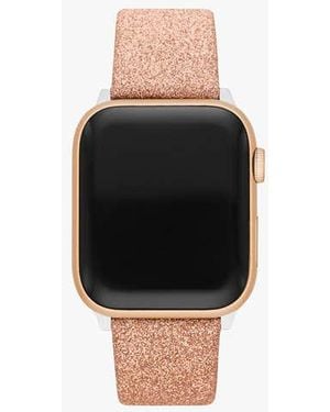 Kate Spade Glitter Leather 38/40Mm Band For Apple Watch - Black