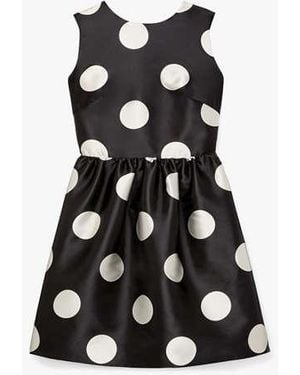 Kate Spade Breezy Dot Fit-And-Flare Bow Dress - Black