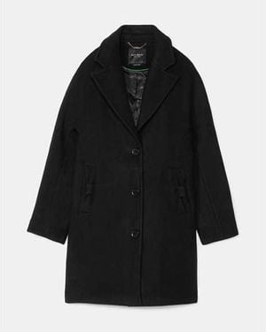 Kate Spade Single Breasted Wool Cocoon Coat - Black