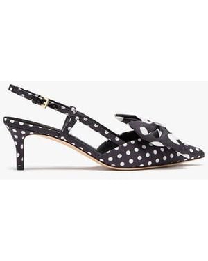 Kate Spade Rue Breezy Dot Slingback Pumps - Black