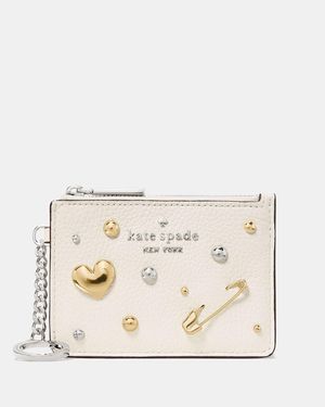 Kate Spade Outlet Charmed Key Ring Card Holder - Natural