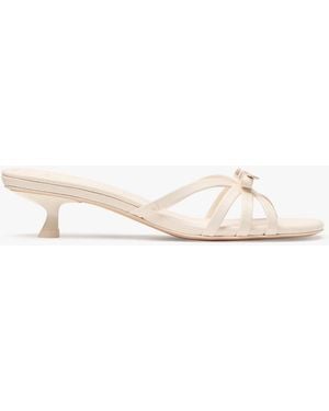 Kate Spade Outlet Carolina Kitten Heel Sandals - White