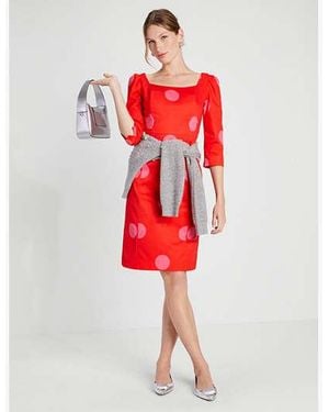 Kate Spade Giant Dot Faille Sheath Dress - Black