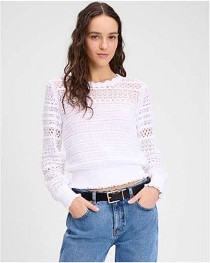 Kate Spade Scallop Lace Sweater - Black