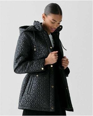 Kate Spade Quilted Spade Flower Coat - Black