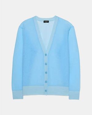 Kate Spade Sheer Knit Cardigan - Blue