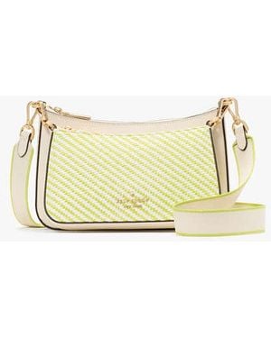 Kate Spade Duet Straw Crossbody, Lime Slushy - Black