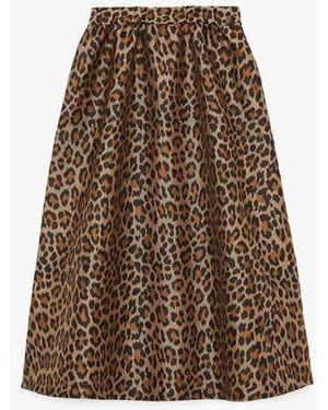 Kate Spade Classic Leopard Midi Skirt - Black