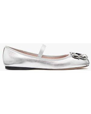 Kate Spade Renata Metallic Mary Jane Ballet Flats - Black