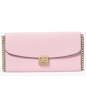 Kate Spade Phoebe Turnlock Wallet-On-Chain - Pink