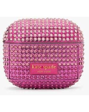 Kate Spade Gala Rhinestone Embossed Airpods Case - Black
