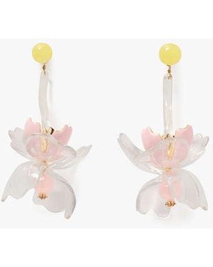 Kate Spade Bright Orchid Statement Earrings - Black